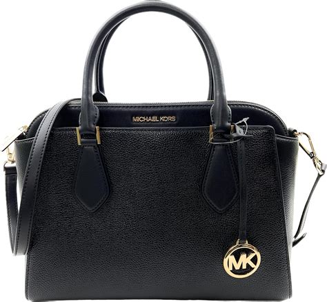 Michael Kors Daria Large Satchel Crossbody (Black) 